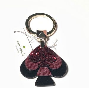 kate spade stacked glitter keychain key fob